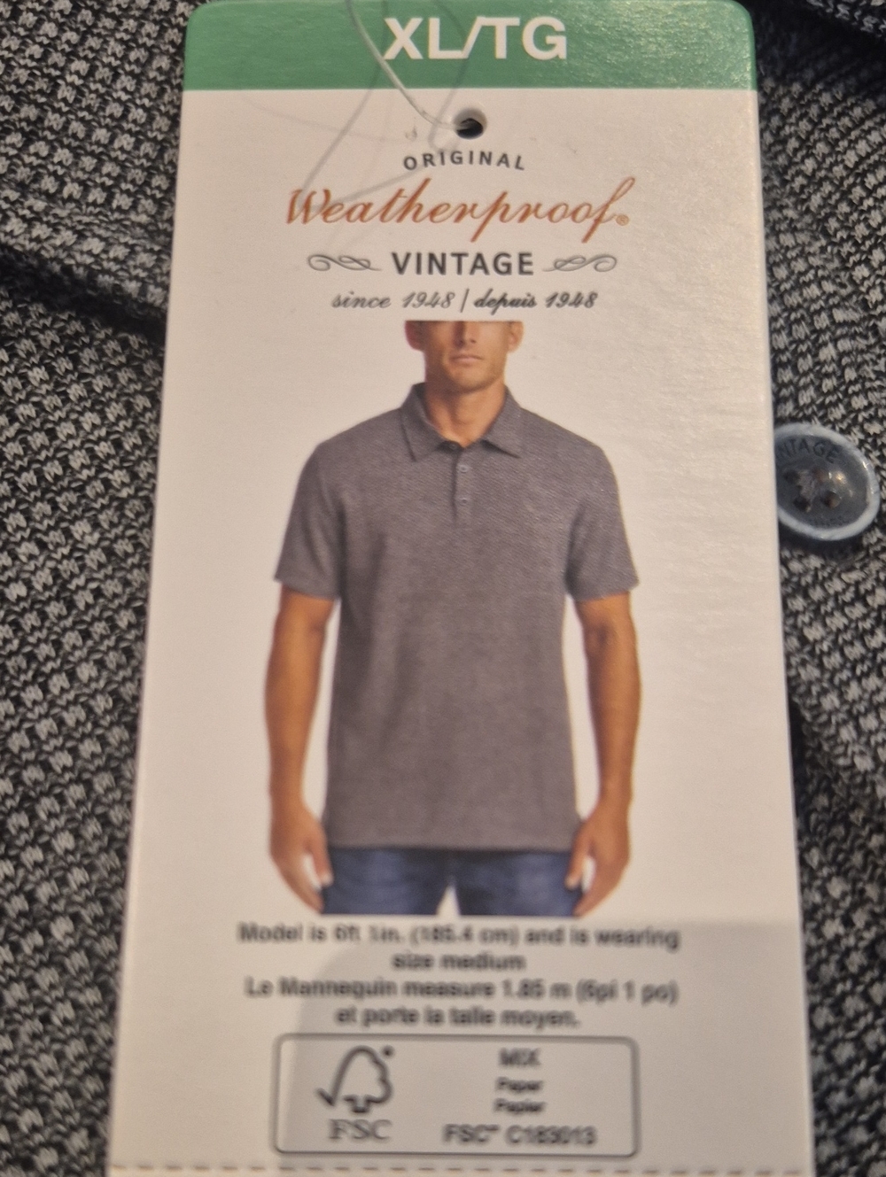 XL: 🩶 Weatherproof Vintage Polo Shirt Classic Design
